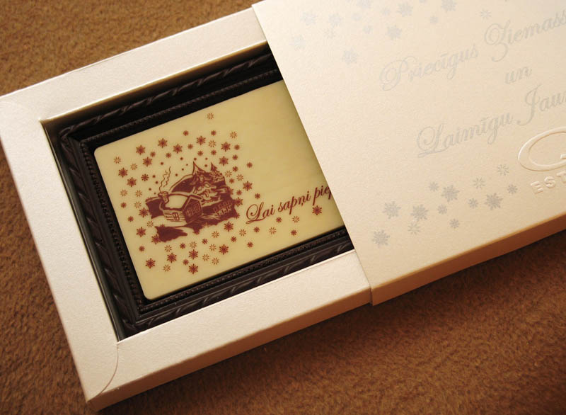 White Gift Boxes - 90g Framed Chocolate Picture in a box