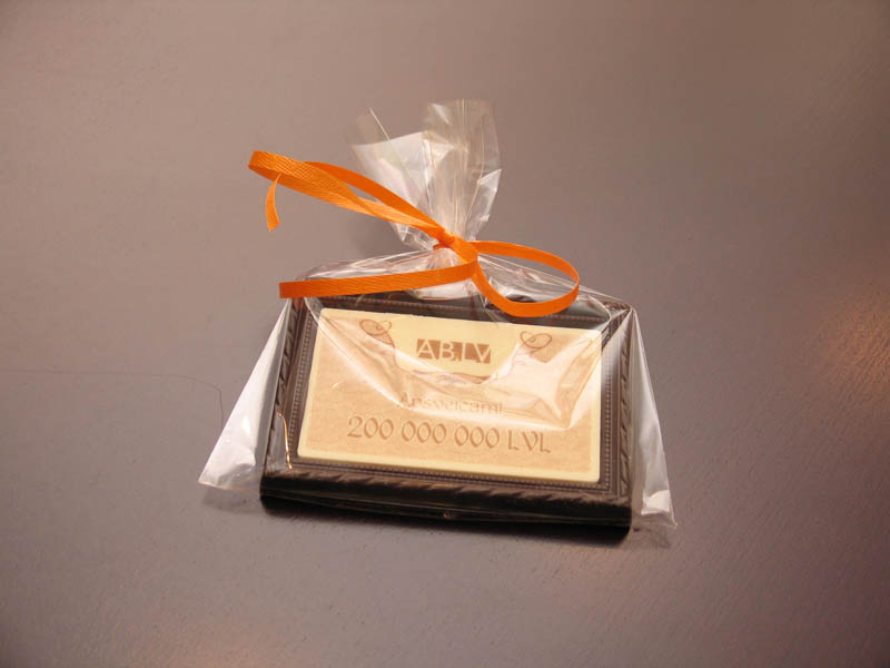Bank Marketing - 90g Framed Chocolate Picture in a Polybag with Ribbon