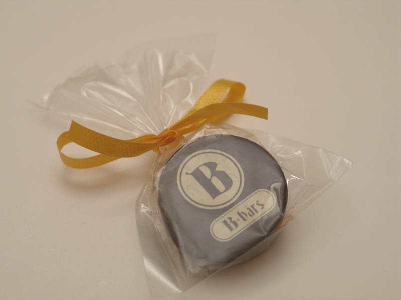 Personalized Chocolate - Puck in a Polybag with Ribbon, 7g