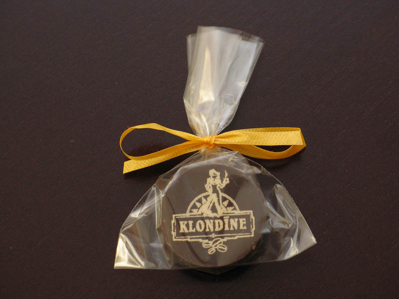 Printing On Chocolate - Puck in a Polybag with Ribbon, 7g